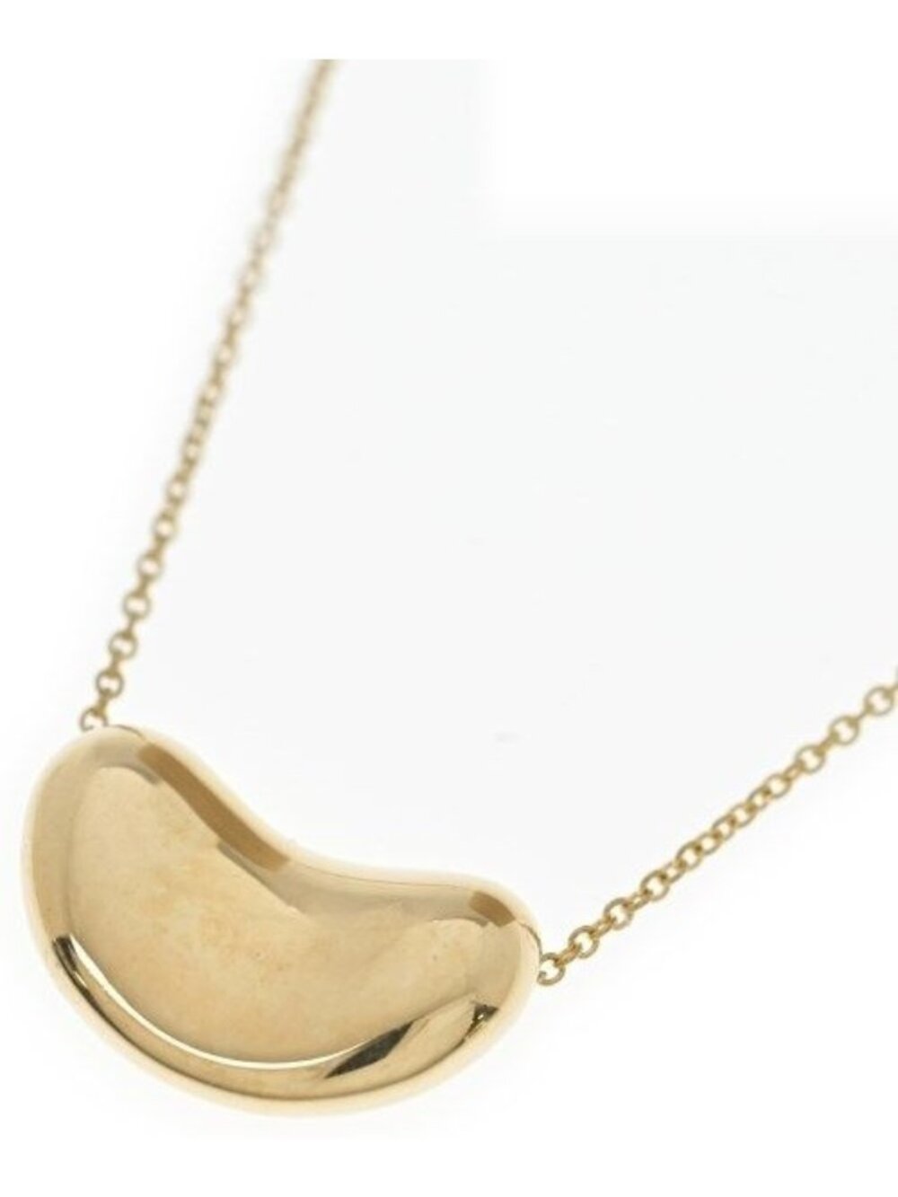 Tiffany & Co Bean Large Pendant 18K Yellow Gold New Necklace